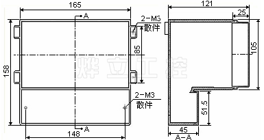 超聲波明渠流量計主機尺寸圖